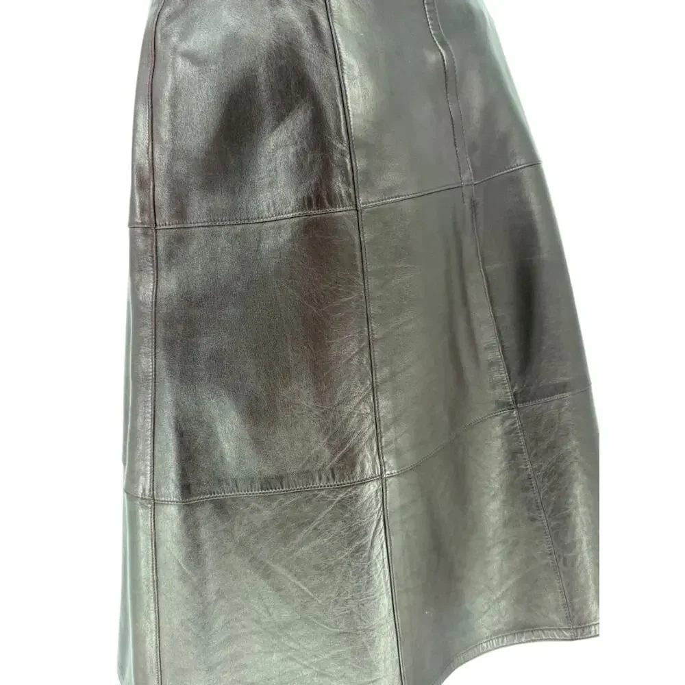 Chanel Chocolate Brown Lambskin Skirt – Size 42